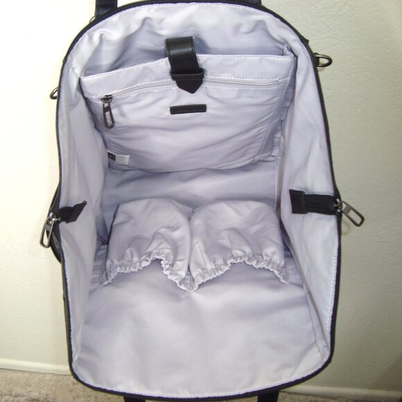 Betabrand Black Leather and Canvas Bag Overnight Tote Duffle Super Quality - Picture 5 of 16